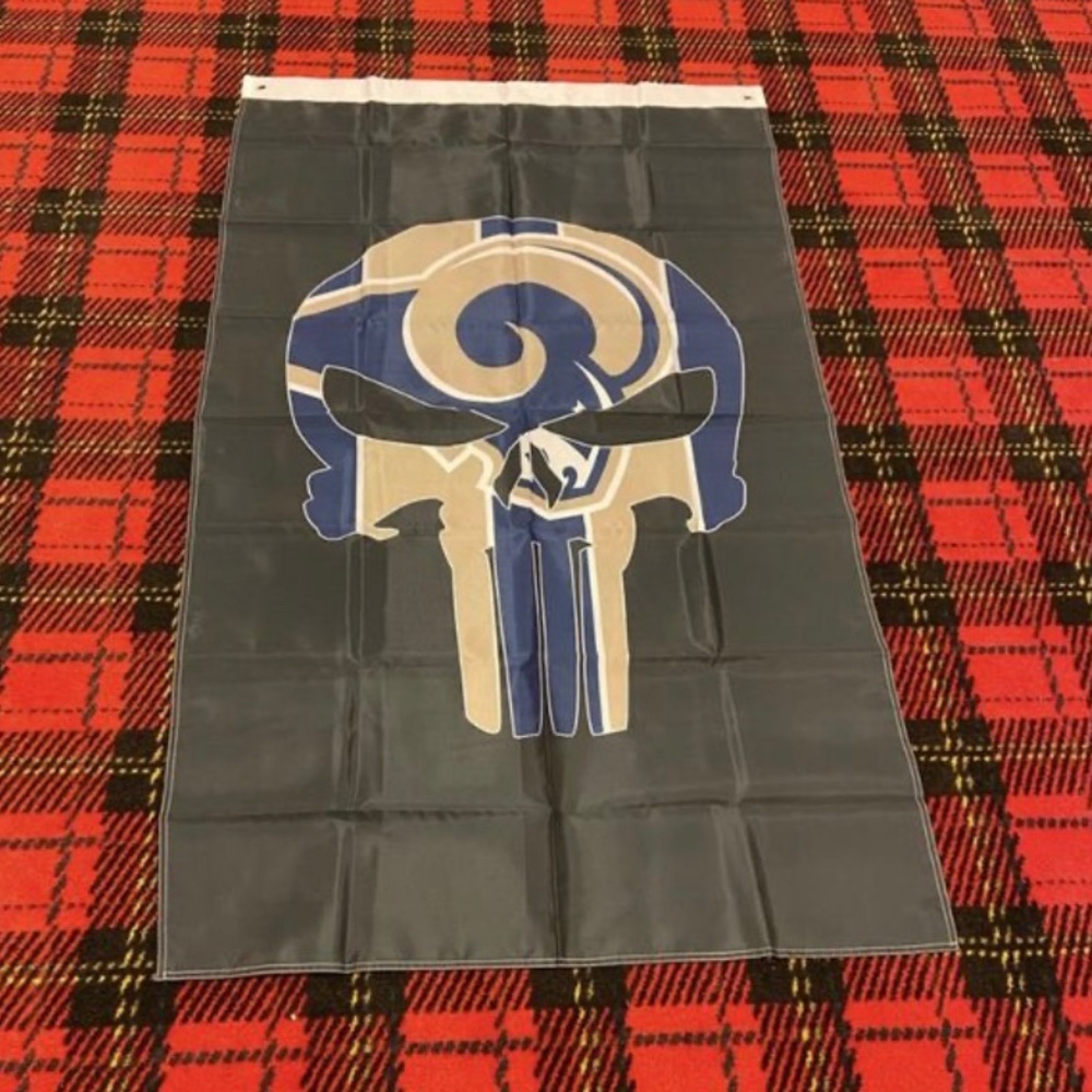 Brand new Los Angeles Rams Punisher banner flag